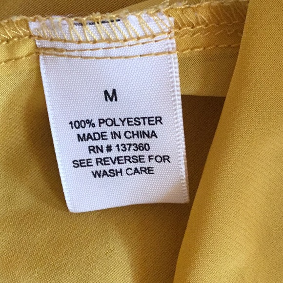 TRUTH SHEER MUSTARD HI LOW SLEEVELESS TOP SIZE M. - Picture 4 of 5